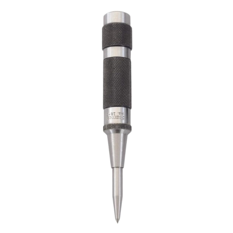 Starrett 18C Steel Automatic Center Punch – Adjustable Stroke, 5-1/4″ Length, 11/16″ Diameter